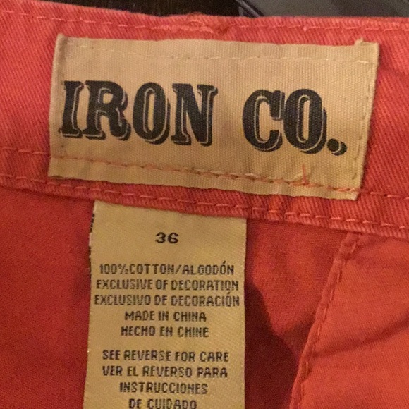 Iron Co. brick red shorts. Size 36 - Picture 3 of 6